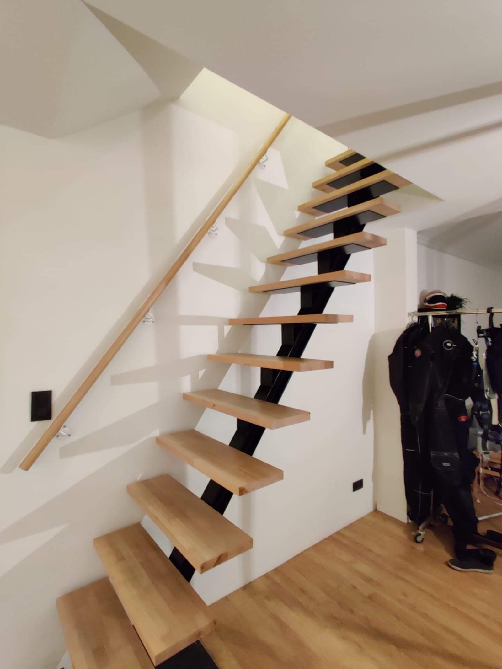 Aanpassen stalen trap