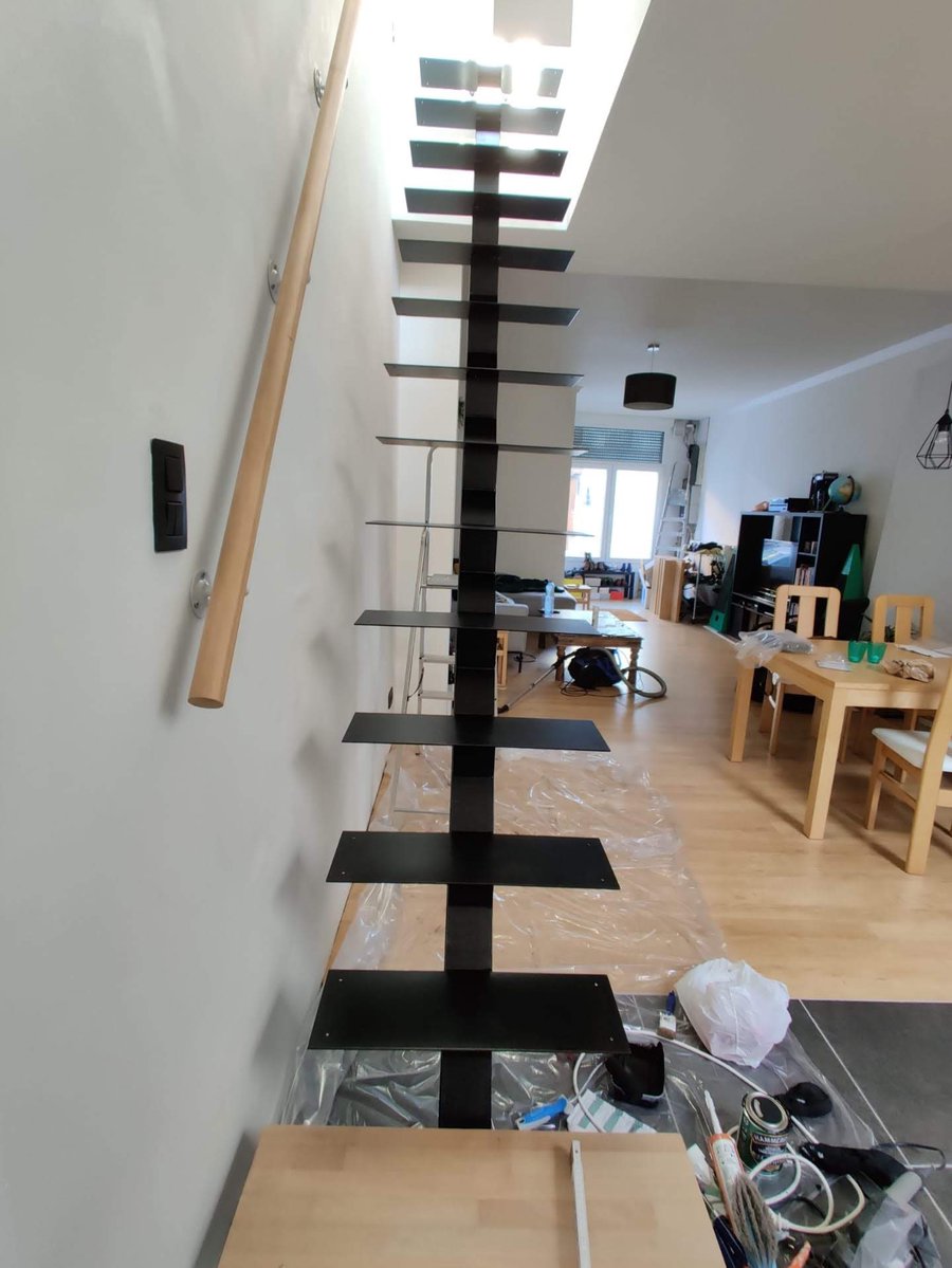 Aanpassen stalen trap